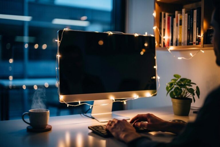 Lampki choinkowe w biurze? Specjaliści od produktywności znają ten sekret